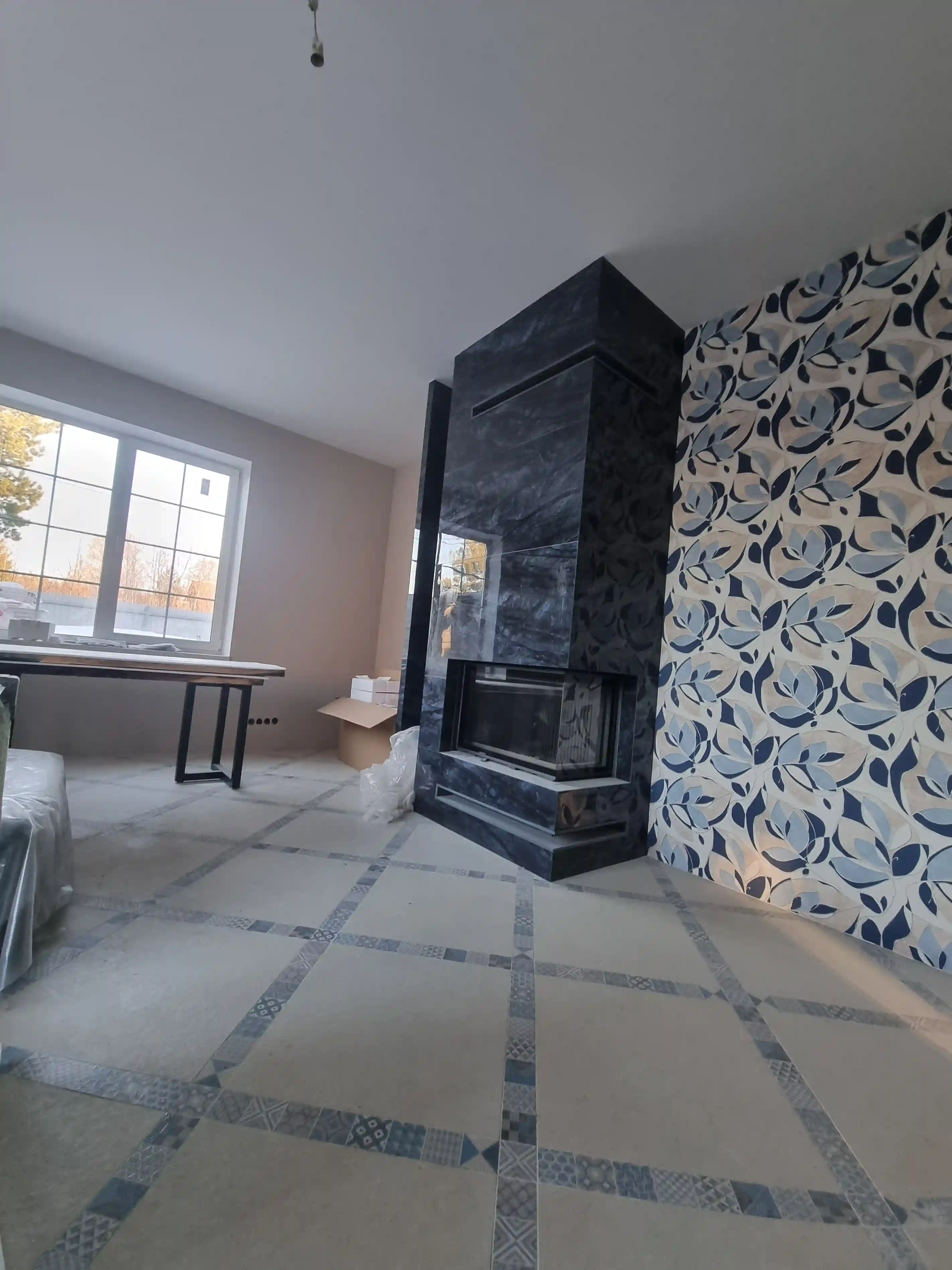 Интерьер гостиной открытой планировки