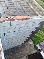 Дом из керамзитобетонных блоков 450 м² с облицовкой - детальное фото