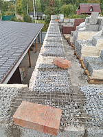 Дом из керамзитобетонных блоков 450 м² с облицовкой - детальное фото