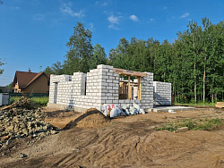 СТРОИТЕЛЬСТВО ДОМА ИЗ ГАЗОБЕТОНА . Декоративная штукатурка фасада. - СтройЛюкс