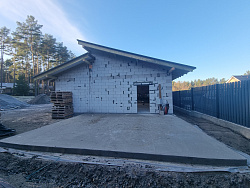 Строительство гаража из газобетона в скандинавском стиле - СтройЛюкс