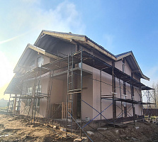 СТРОИТЕЛЬСТВО ДОМА ИЗ ГАЗОБЕТОНА . Декоративная штукатурка фасада. - СтройЛюкс