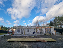 Строительство гаража из газобетона в скандинавском стиле - СтройЛюкс