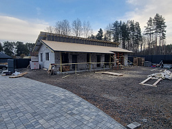 Строительство гаража из газобетона в скандинавском стиле - СтройЛюкс