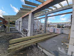 Строительство гаража из газобетона в скандинавском стиле - СтройЛюкс