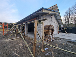 Строительство гаража из газобетона в скандинавском стиле - СтройЛюкс