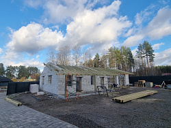 Строительство гаража из газобетона в скандинавском стиле - СтройЛюкс