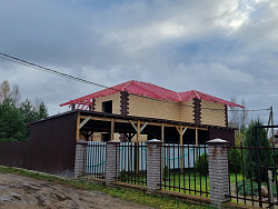 Дом из керамзитобетонных блоков 450 м² с облицовкой - детальное фото