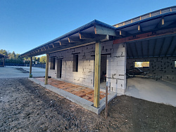 Строительство гаража из газобетона в скандинавском стиле - СтройЛюкс