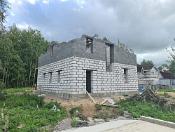 СТРОИТЕЛЬСТВО ДОМА ИЗ ГАЗОБЕТОНА . Декоративная штукатурка фасада. - СтройЛюкс