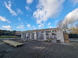 Строительство гаража из газобетона в скандинавском стиле - СтройЛюкс