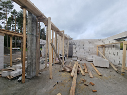 Строительство гаража из газобетона в скандинавском стиле - СтройЛюкс