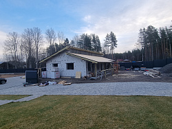 Строительство гаража из газобетона в скандинавском стиле - СтройЛюкс