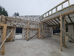 Строительство гаража из газобетона в скандинавском стиле - СтройЛюкс