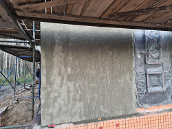 СТРОИТЕЛЬСТВО ДОМА ИЗ ГАЗОБЕТОНА . Декоративная штукатурка фасада. - СтройЛюкс