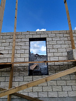 Дом из керамзитобетонных блоков 450 м² с облицовкой - детальное фото