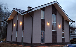 СТРОИТЕЛЬСТВО ДОМА ИЗ ГАЗОБЕТОНА . Декоративная штукатурка фасада. - СтройЛюкс