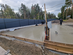 Строительство фундаментной плиты под гараж в снт Овраги - СтройЛюкс