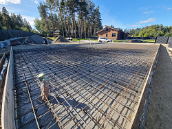 Строительство фундаментной плиты под гараж в снт Овраги - СтройЛюкс