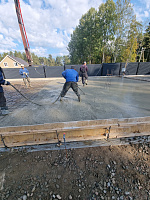 Строительство фундаментной плиты под гараж в снт Овраги - СтройЛюкс