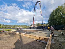 Строительство фундаментной плиты под гараж в снт Овраги - СтройЛюкс