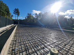 Строительство фундаментной плиты под гараж в снт Овраги - СтройЛюкс