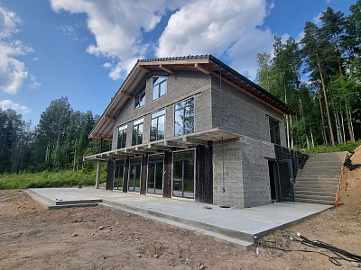 ДОМ ИЗ КЕРАМЗИТОБЕТОННЫХ БЛОКОВ КП ИВОЛГА