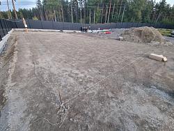 Строительство фундаментной плиты под гараж в снт Овраги - СтройЛюкс