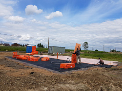 Коттедж  ИЗ ПОРИЗОВАННОГО КИРПИЧА. Фундаментная плита с ребрами вверх. - СтройЛюкс