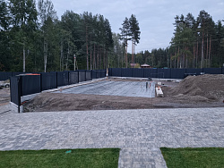 Строительство фундаментной плиты под гараж в снт Овраги - СтройЛюкс