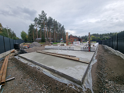 Строительство фундаментной плиты под гараж в снт Овраги - СтройЛюкс