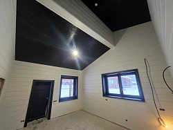 Отделка дома с гаражом имитацией бруса под ключ - СтройЛюкс