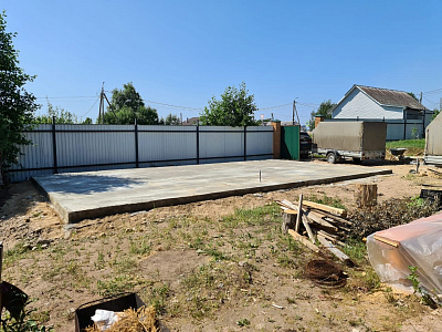 СТРОИТЕЛЬСТВО ФУНДАМЕНТНОЙ ПЛИТЫ ПОД ГАРАЖ