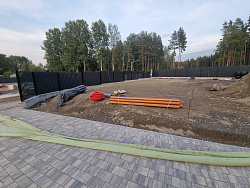 Строительство фундаментной плиты под гараж в снт Овраги - СтройЛюкс