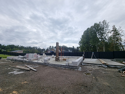 Строительство фундаментной плиты под гараж в снт Овраги - СтройЛюкс