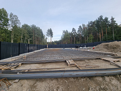 Строительство фундаментной плиты под гараж в снт Овраги - СтройЛюкс