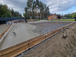 Строительство фундаментной плиты под гараж в снт Овраги - СтройЛюкс