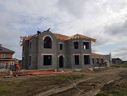 СТРОИТЕЛЬСТВО КОТТЕДЖА ИЗ КЕРАМЗИТОБЕТОННЫХ БЛОКОВ - СтройЛюкс