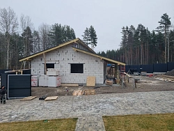 Отделка дома с гаражом имитацией бруса под ключ - СтройЛюкс