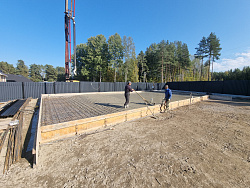 Строительство фундаментной плиты под гараж в снт Овраги - СтройЛюкс