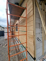 Отделка дома с гаражом имитацией бруса под ключ - СтройЛюкс