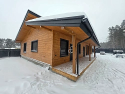 Отделка дома с гаражом имитацией бруса под ключ - СтройЛюкс